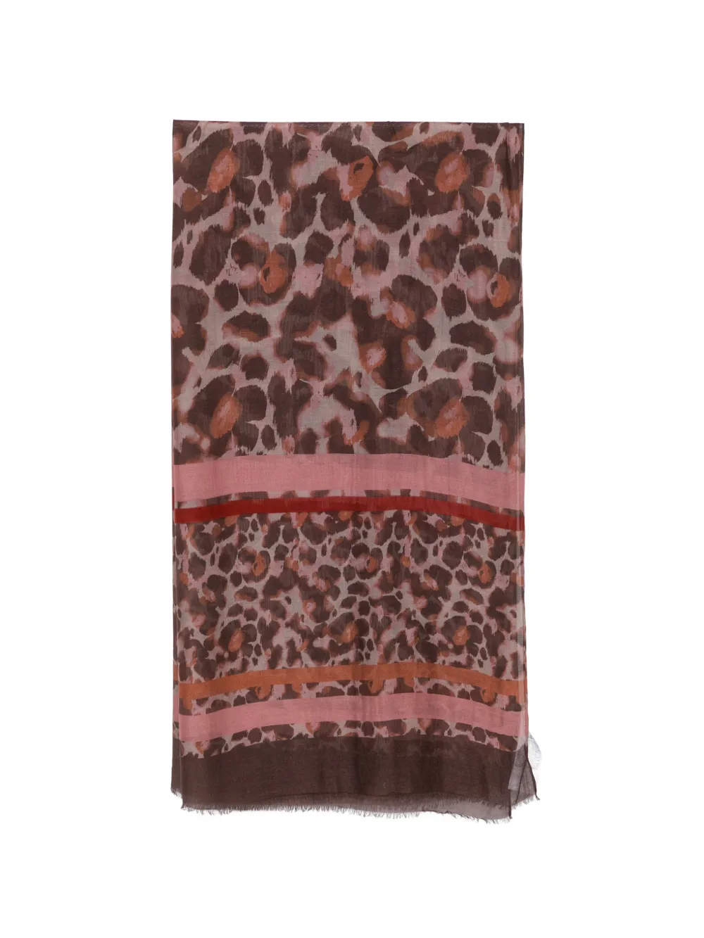 Betty Barclay leopard-print striped scarf Bruin