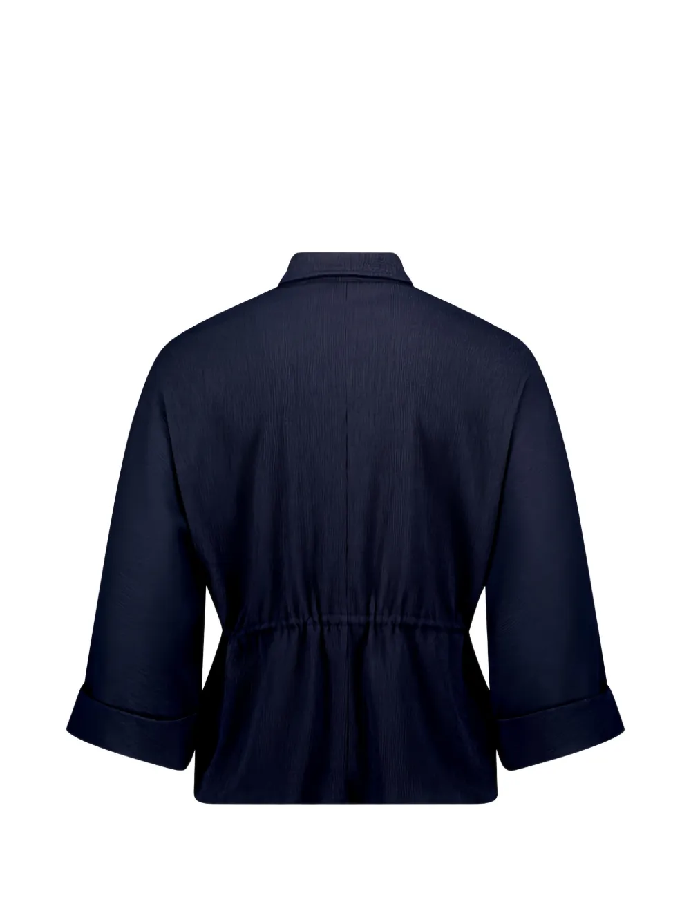Betty Barclay Blouse met trekkoordtaille en korte mouwen Blauw
