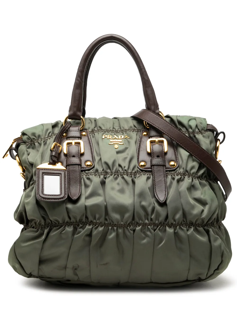 Prada Pre-Owned 2000-2013 Tessuto Gaufre satchel - Verde