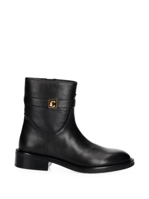 Coccinelle logo-plaque buckled ankle boots