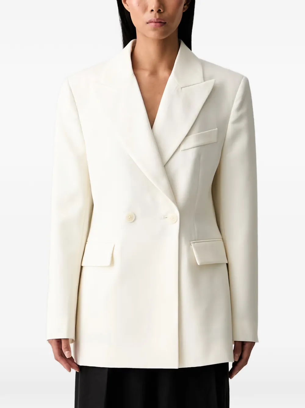ANINE BING double-breasted peaked-lapel blazer - Tons neutres ANINE BING double-breasted peaked-lapel blazer - Tons neutres