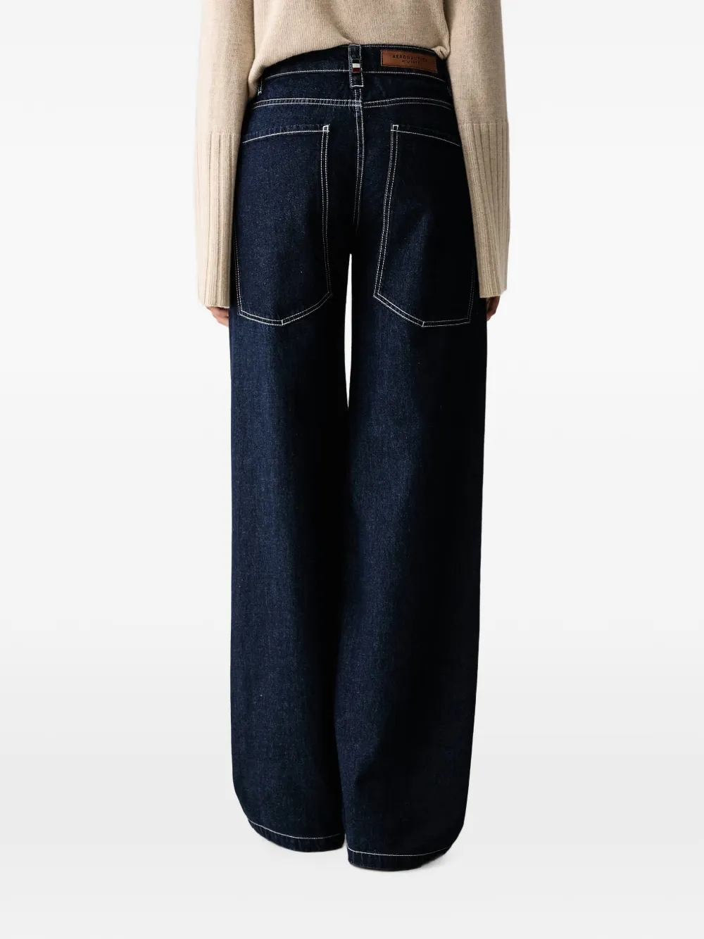 Aeronautica Militare Jeans met wijde pijpen Blauw