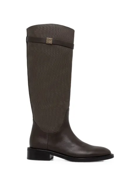 Coccinelle botas altas Pansy con placa del logo