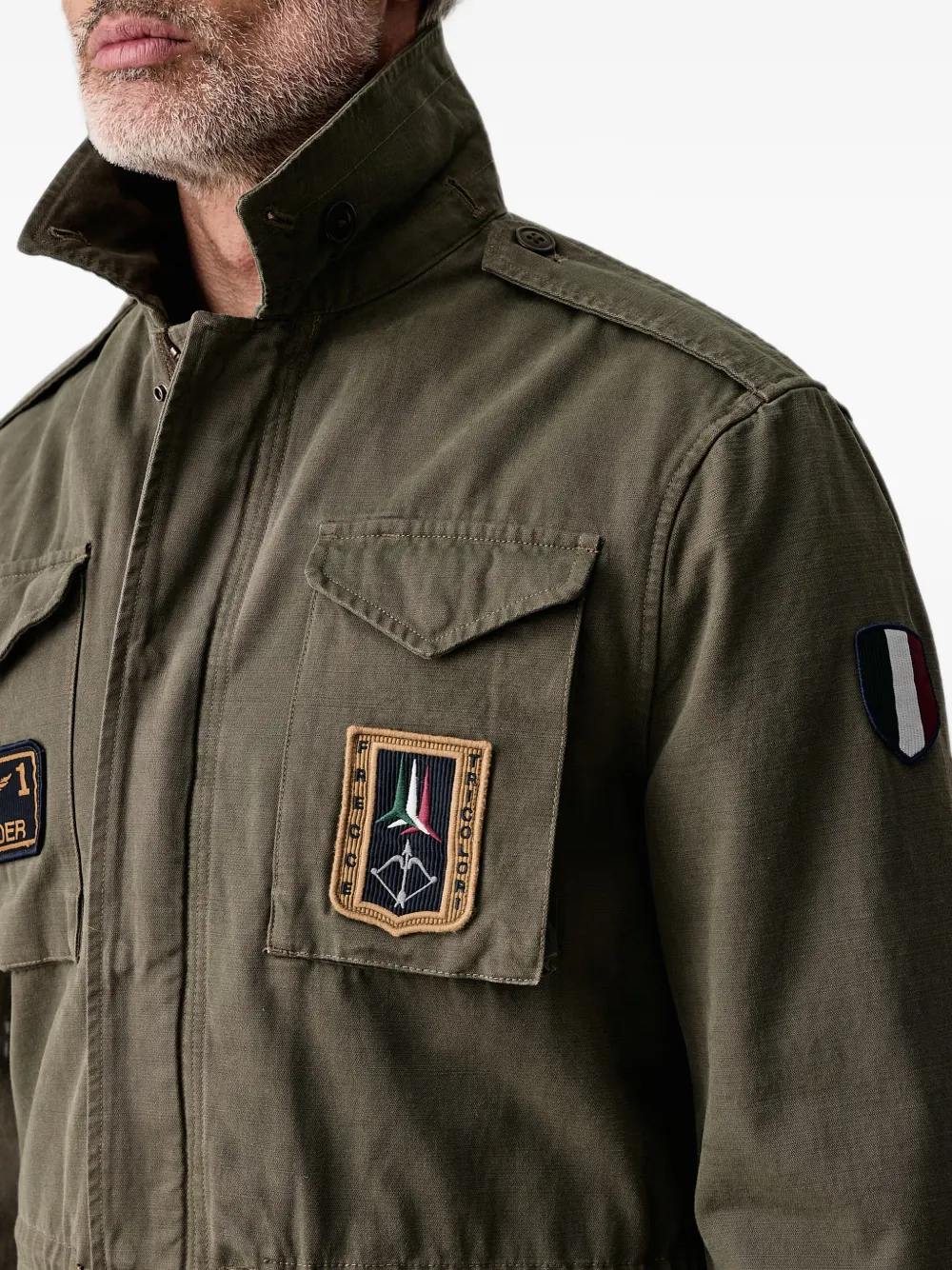 Aeronautica Militare Legerjack met logopatch Groen