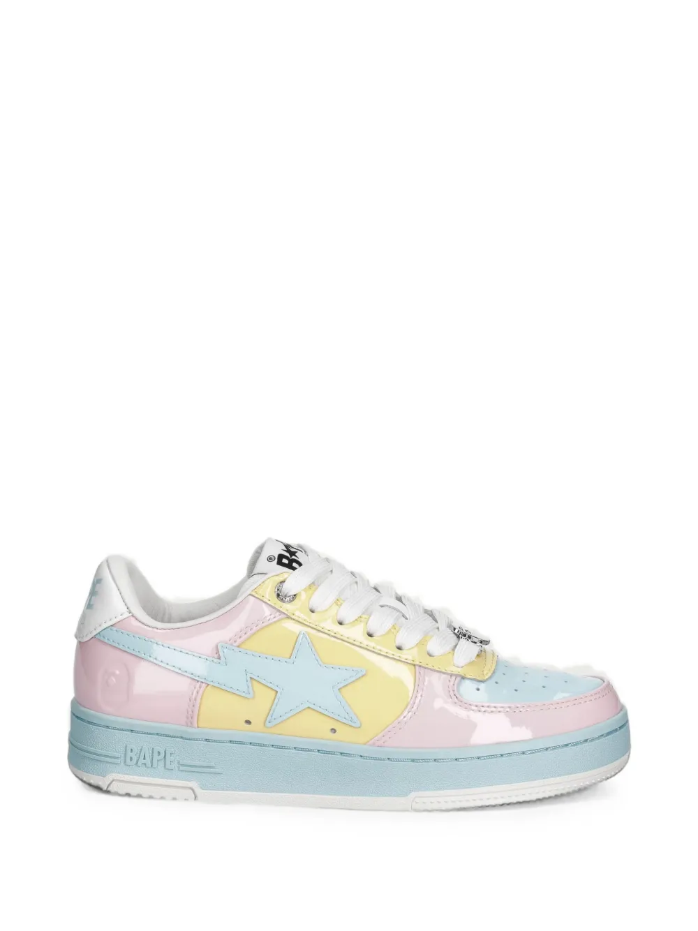 A Bathing Ape Bape Sta Leather Low-top Sneakers In Multi