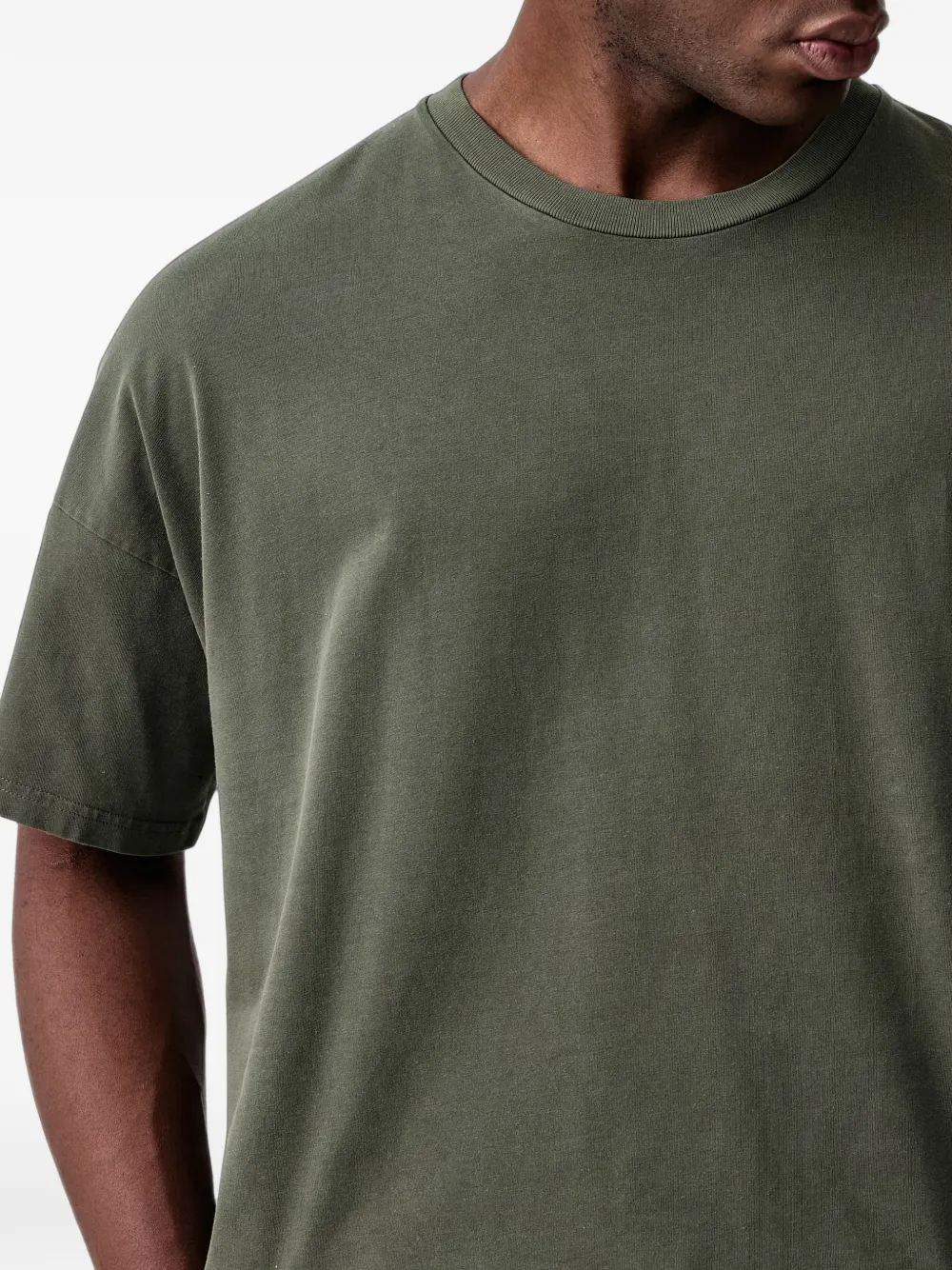 American Vintage Fizvalley T-shirt met verlaagde schouders Groen