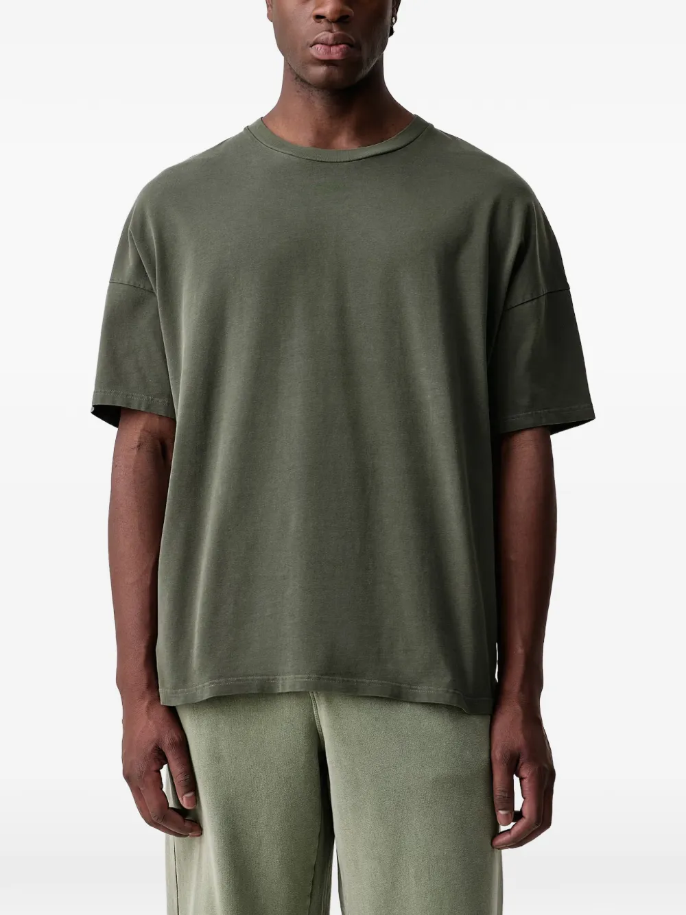 American Vintage Fizvalley dropped-shoulder T-shirt - Vert American Vintage Fizvalley dropped-shoulder T-shirt - Vert