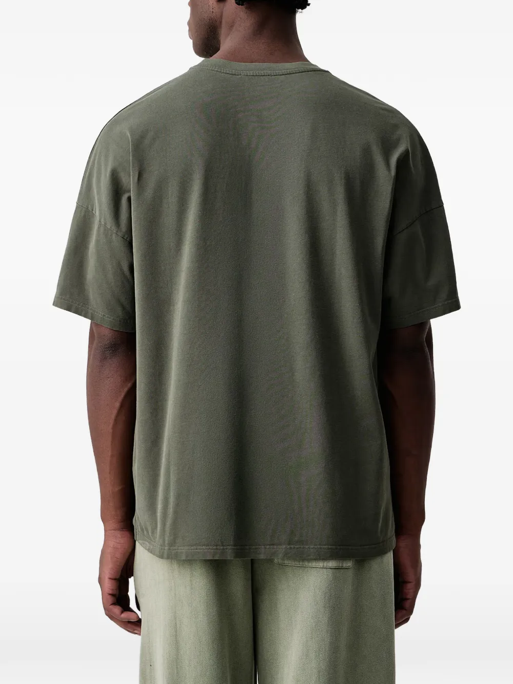 American Vintage Fizvalley T-shirt met verlaagde schouders Groen