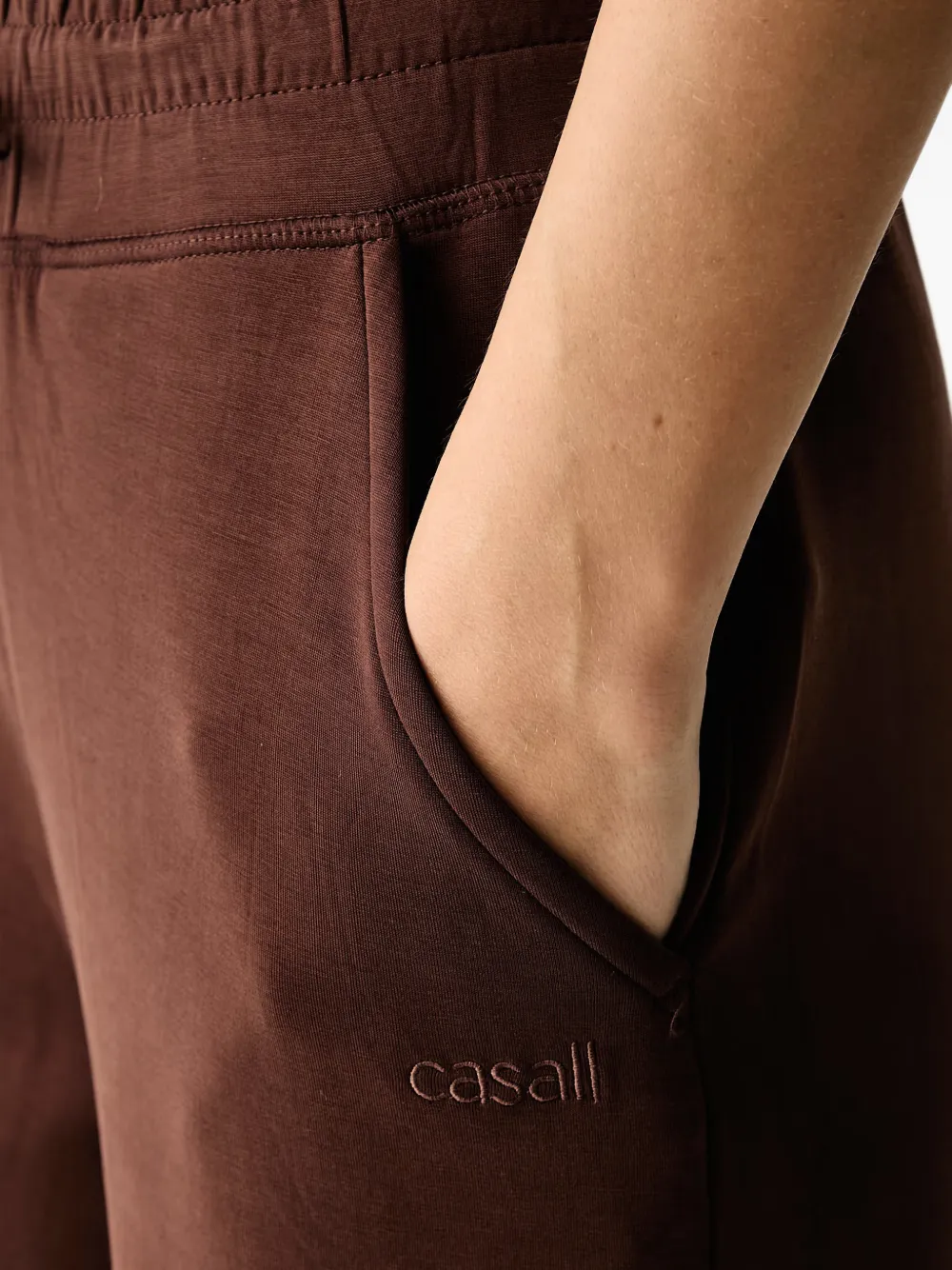 Casall Peachy broek met wijde pijpen en trekkoord Bruin