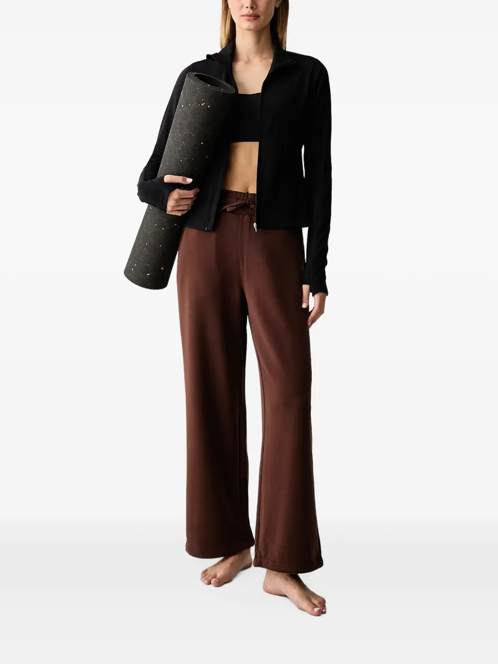 Casall Peachy broek met wijde pijpen en trekkoord Bruin