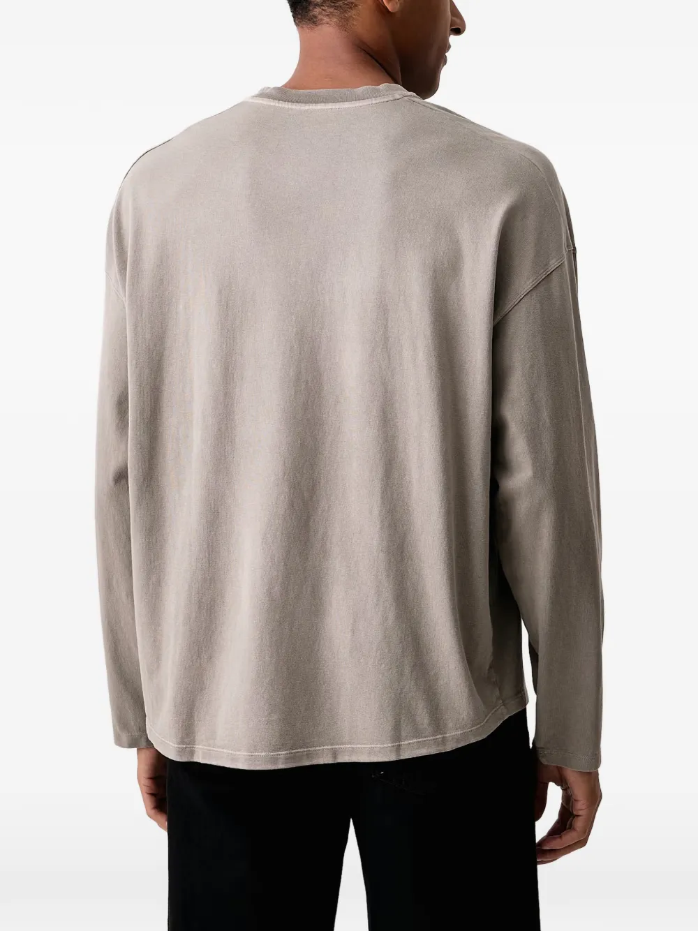 American Vintage T-shirt met lange mouwen en zak Grijs
