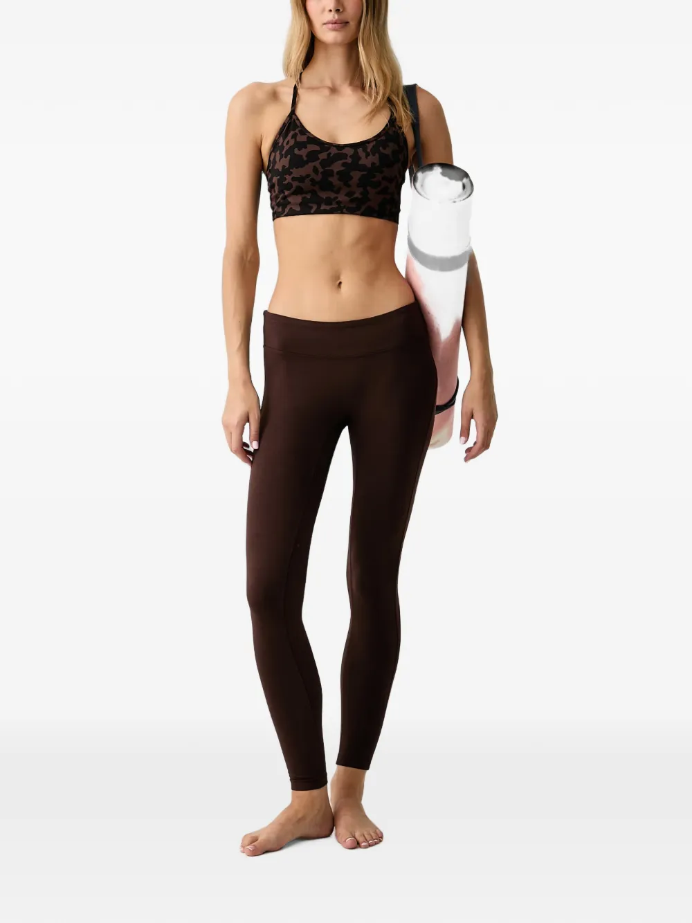 Casall Sublime legging met geborduurd logo Bruin