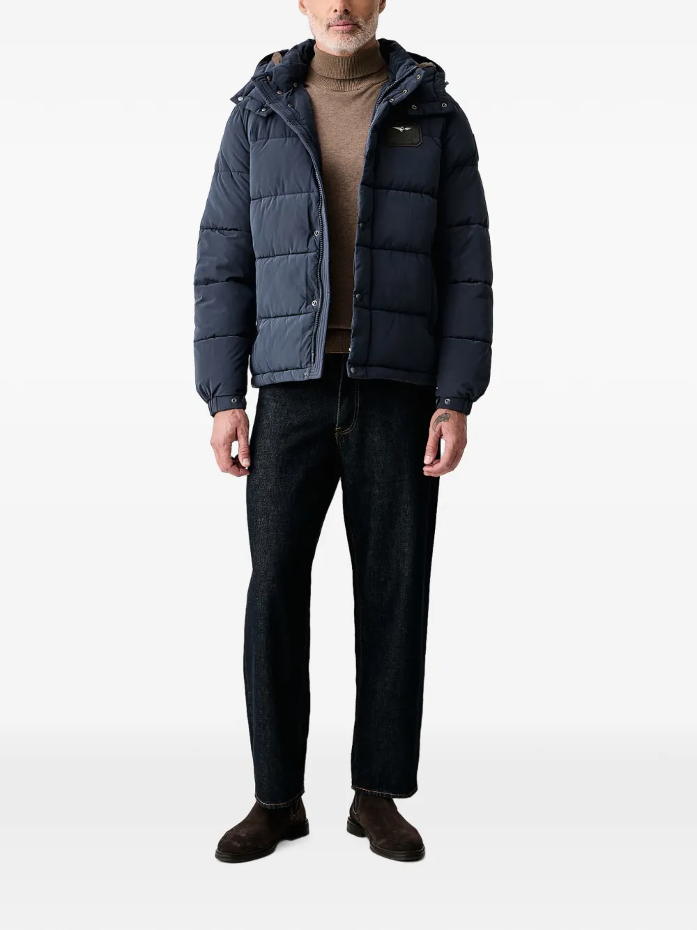 Aeronautica Militare Gevoerd jack met capuchon Blauw
