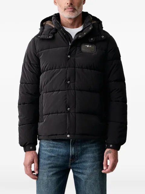 Aeronautica Militare hooded quilted jacket