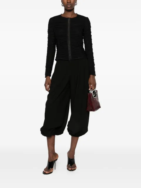IMPERIAL ruched hook-and-eye jacket
