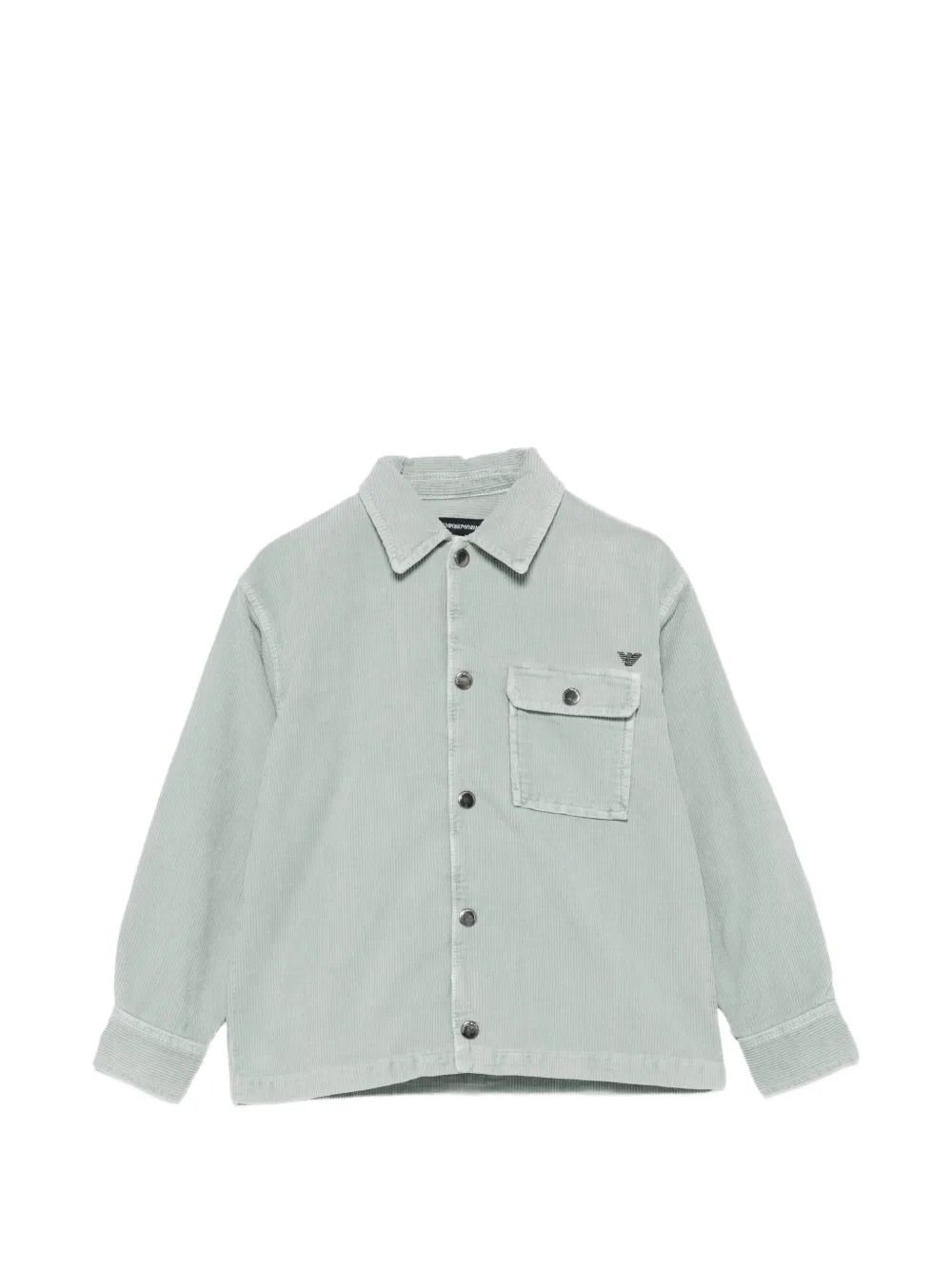 Emporio Armani Kids corduroy logo-patch jacket - Grün