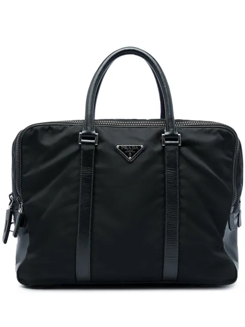 Prada Pre-Owned 2013-2026 Saffiano Trimmed Tessuto business bag