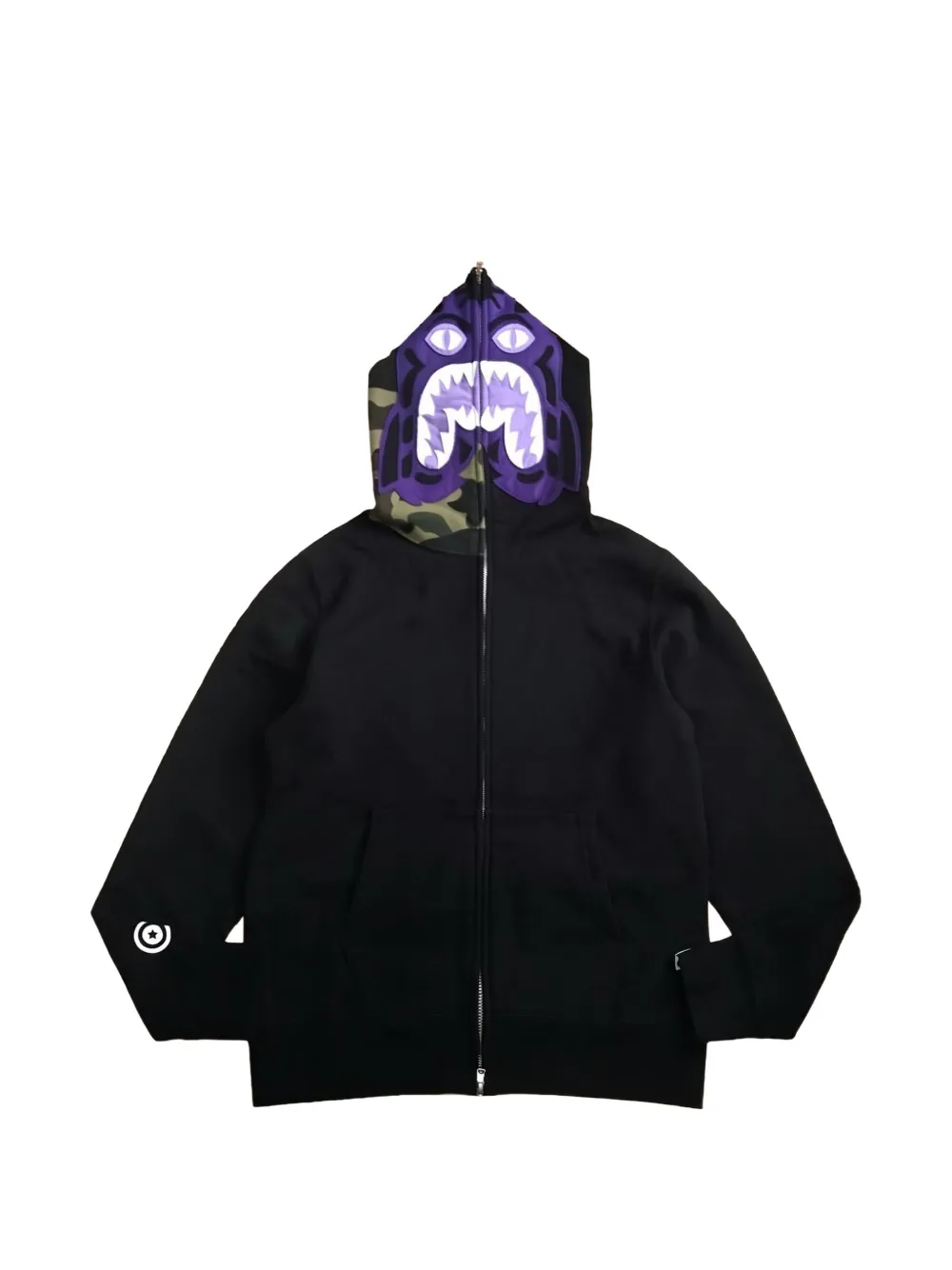 A BATHING APE 1st Camo Tiger hoodie met rits Zwart
