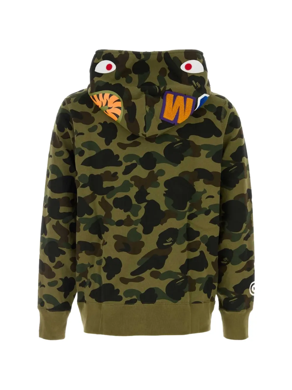 A BATHING APE camo shark hoodie Groen