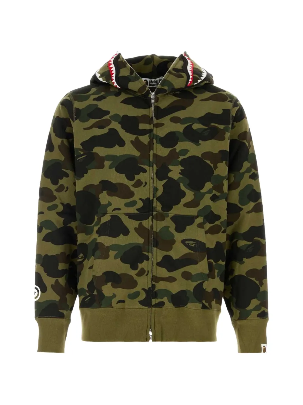A BATHING APE® camo shark hoodie - Green