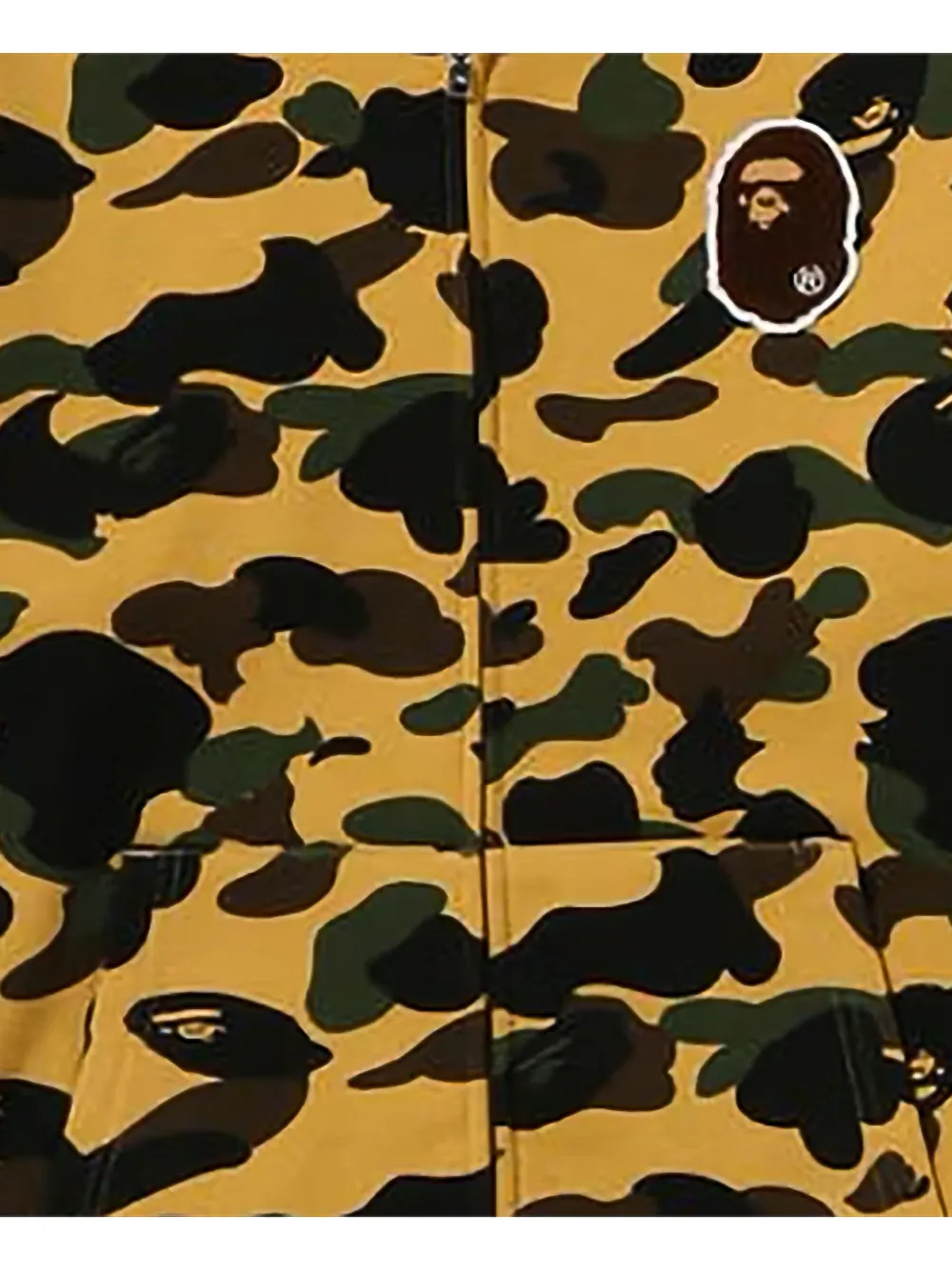 A BATHING APE 1st Camo Ape Head hoodie Geel