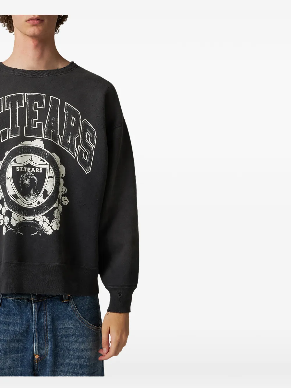 SAINT MXXXXXX x Denim Tears St. Tears trui met grafische print Grijs