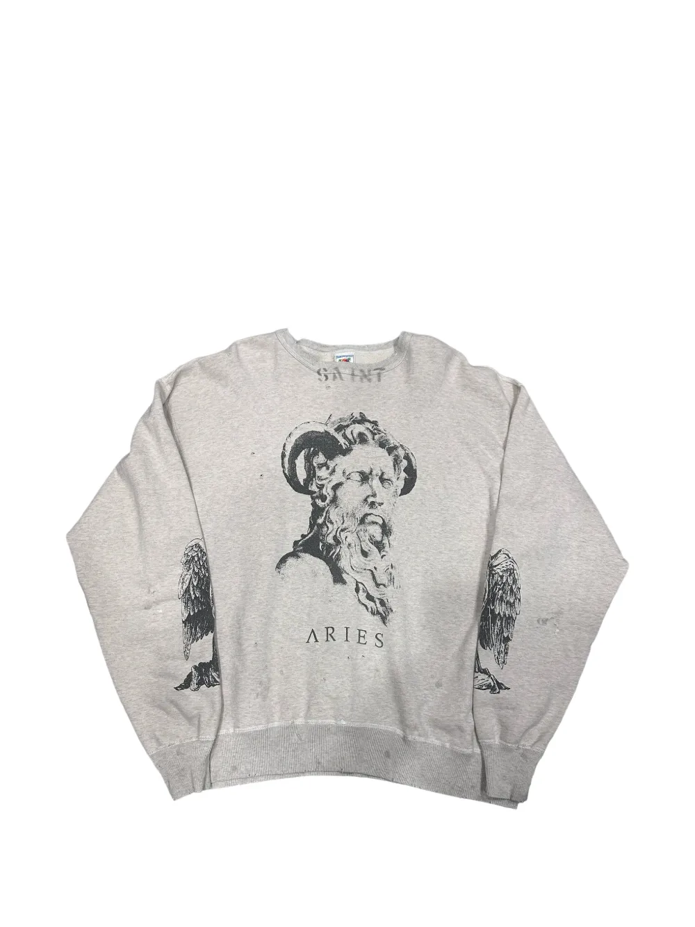 SAINT MXXXXXX Aries graphic-print sweater - Tons neutres SAINT MXXXXXX Aries graphic-print sweater - Tons neutres