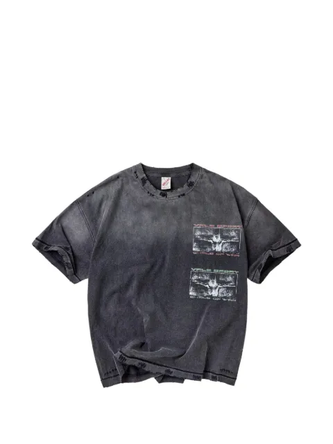 Vale distressed graphic-print T-shirt