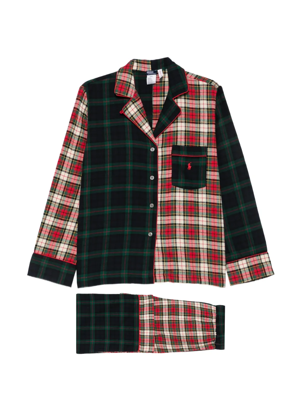 Polo Ralph Lauren patchwork plaid pajamas - Grün