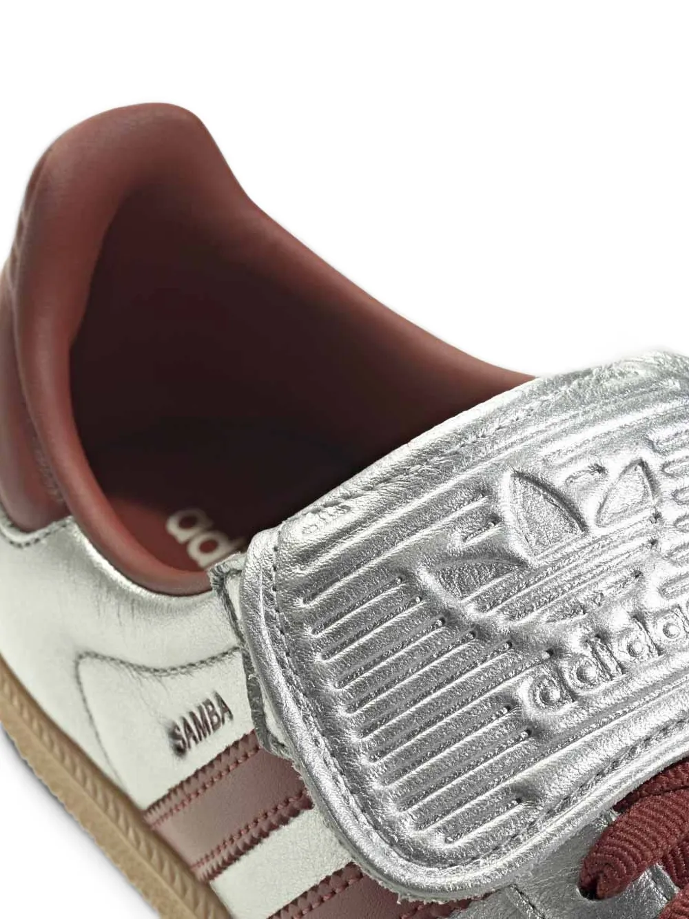 adidas Samba metallic leather sneakers Zilver