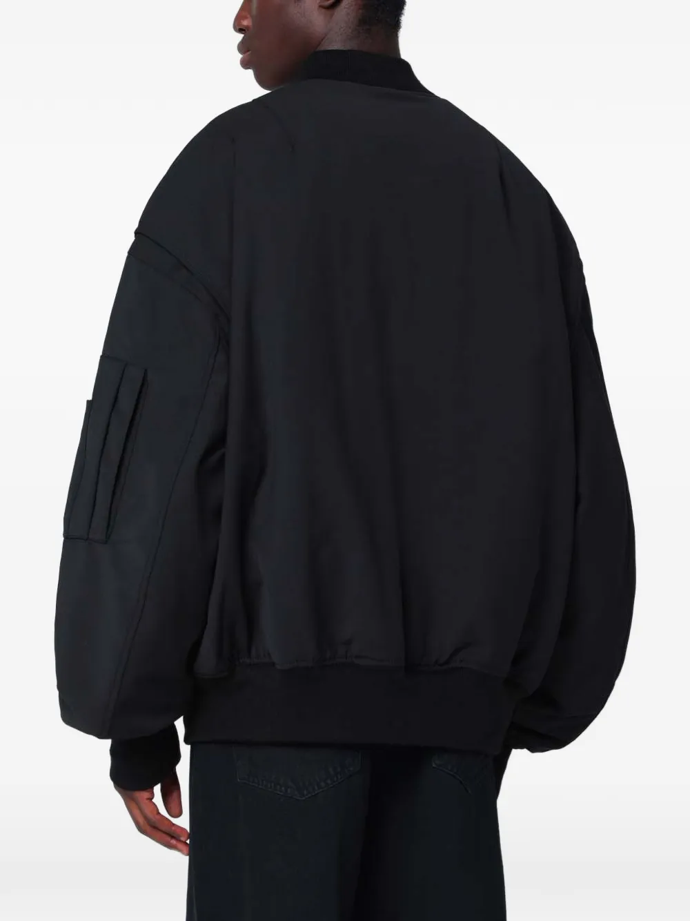 ENTIRE STUDIOS wool zip-up bomber jacket Zwart