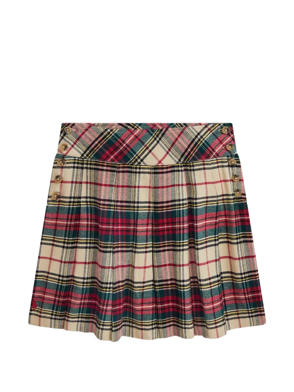 POLO RALPH LAUREN KIDS jupe plissée à motif tartan - Tons neutres POLO RALPH LAUREN KIDS jupe plissée à motif tartan - Tons neutres