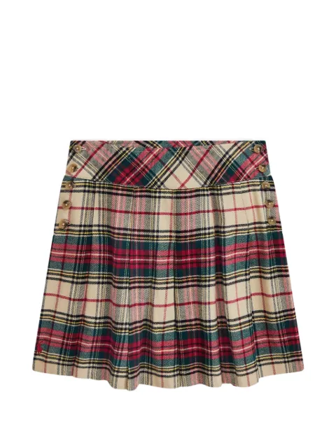 POLO RALPH LAUREN KIDS tartan pleated skirt