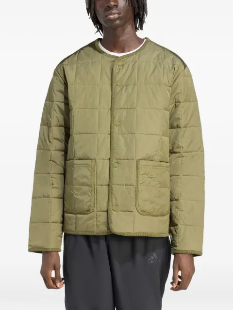 adidas Originals Kids quilted logo-embroidered jacket