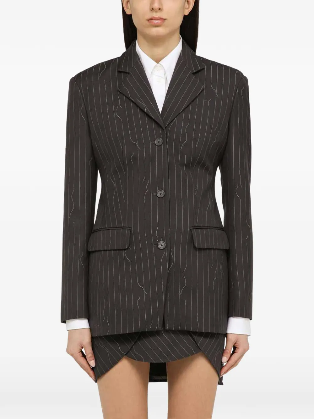 Off-White pinstriped wool-blend blazer