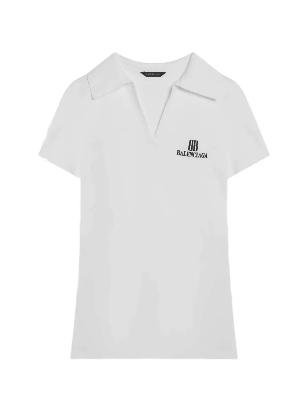 Balenciaga logo-print V-neck T-shirt - Bianco