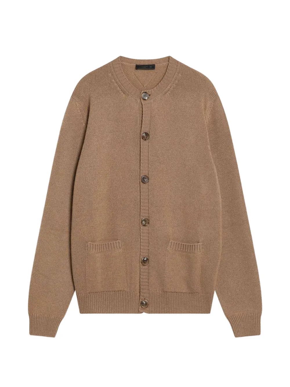 Prada triangle-patch button-up cardigan - Marron