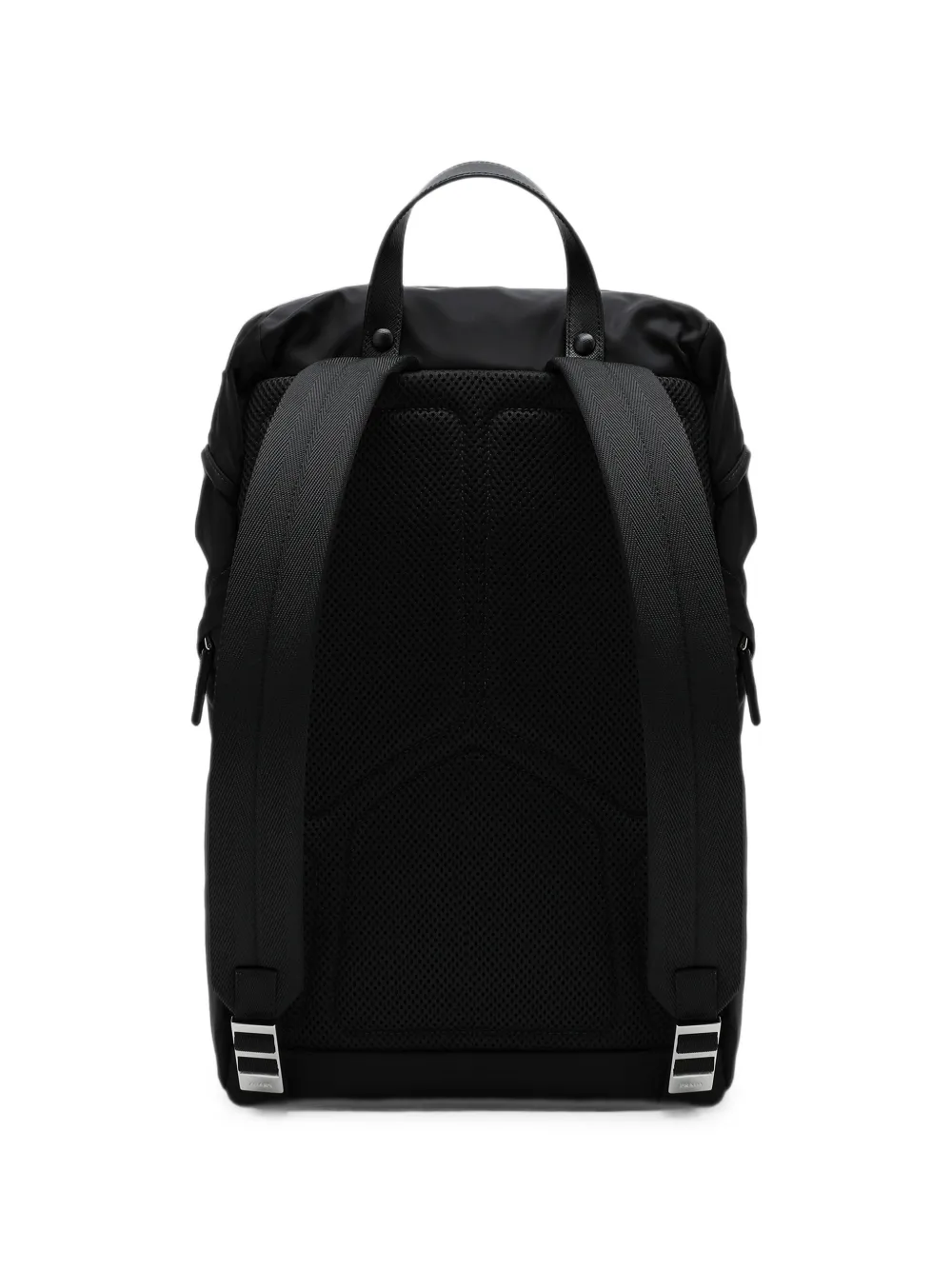 Prada Re-Nylon en Saffiano leren rugzak Zwart