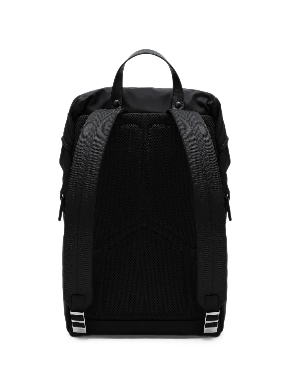 Prada Re-Nylon en Saffiano leren rugzak Zwart