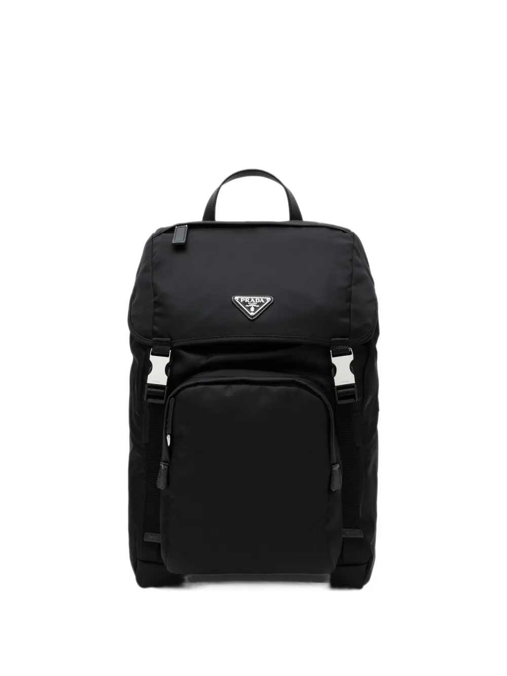Prada Re-Nylon and Saffiano leather backpack - Nero