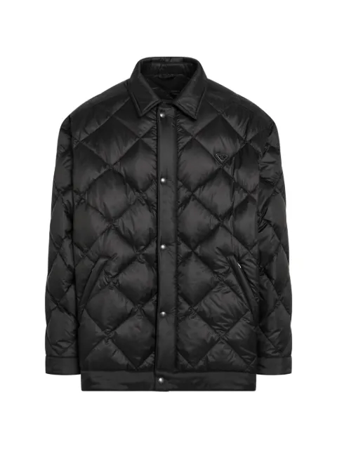 Prada quilted logo-plaque jacket