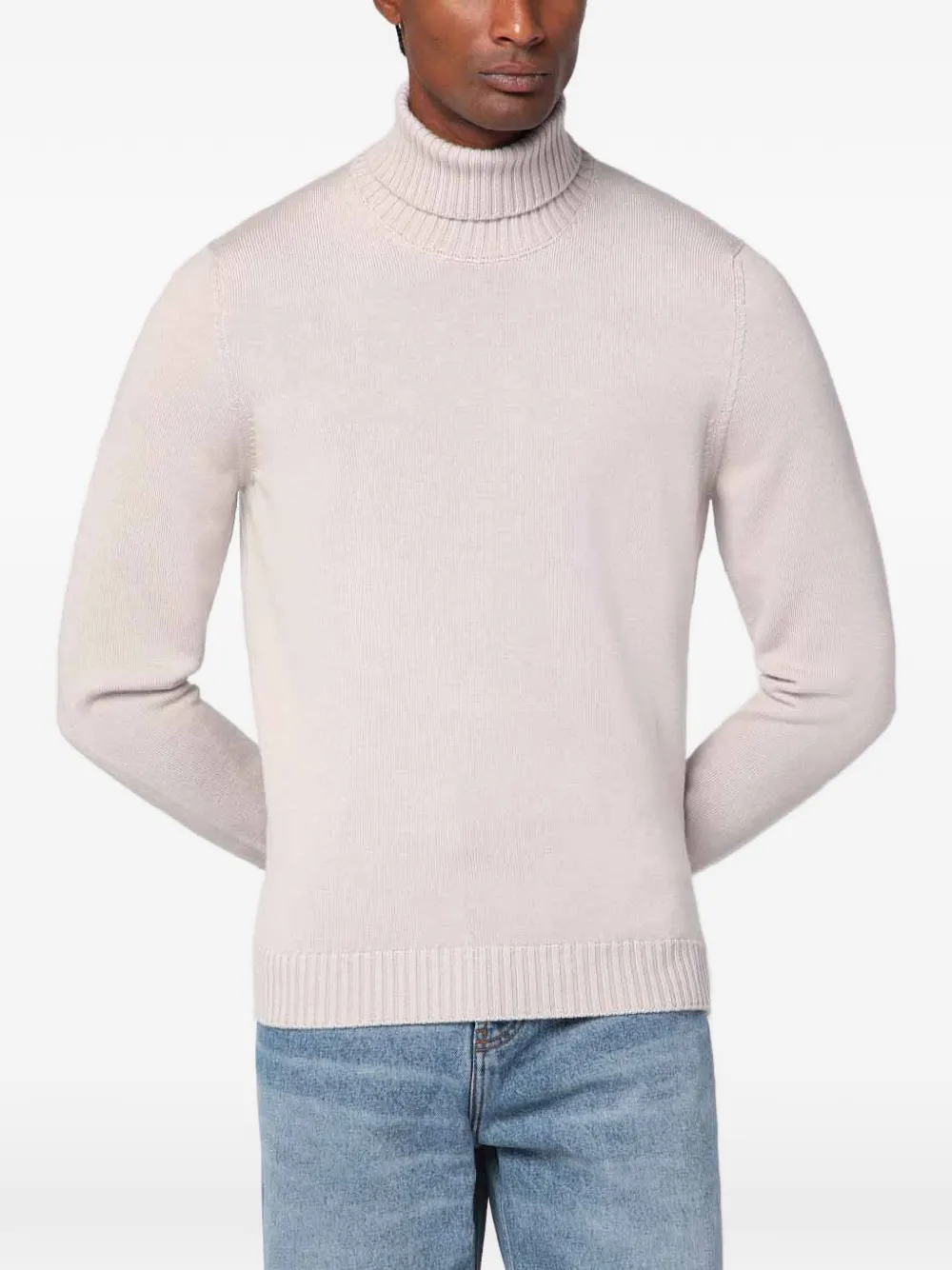 Drumohr roll-neck cashmere sweater Grijs