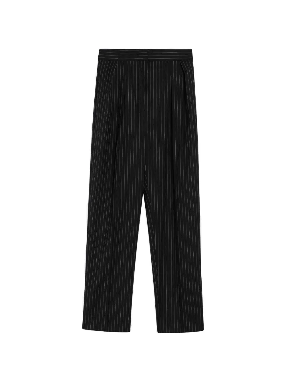 Max Mara pinstripe-pattern pleated straight trousers - Nero