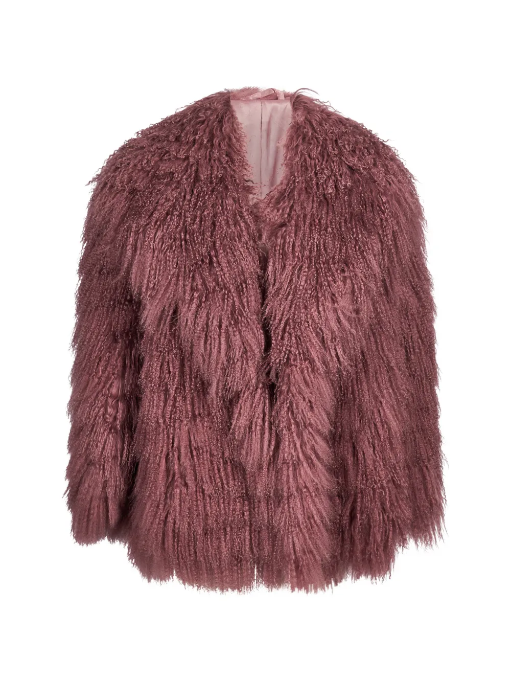 Salvatore Santoro brushed-effect shawl-lapel coat Paars