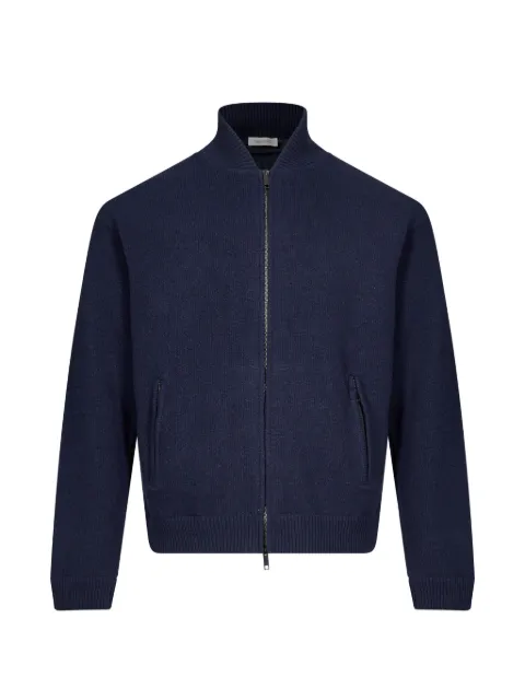 MANIFATTURE DEL NORD zip-up ribbed-knit cardigan