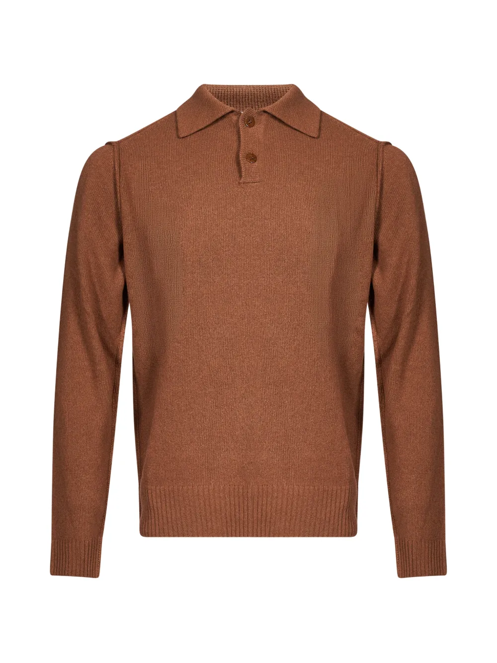 MANIFATTURE DEL NORD fine-knit long-sleeve polo shirt