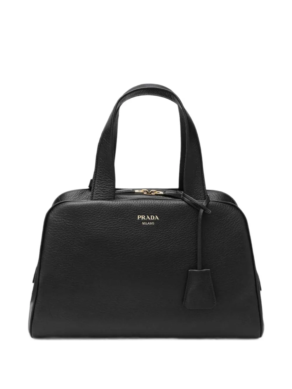 Prada grained leather satchel bag - Nero