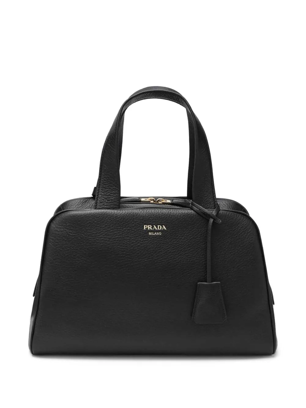 Prada grained leather satchel bag - Schwarz