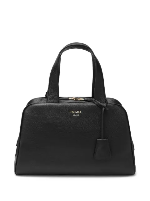 Prada grained leather satchel bag