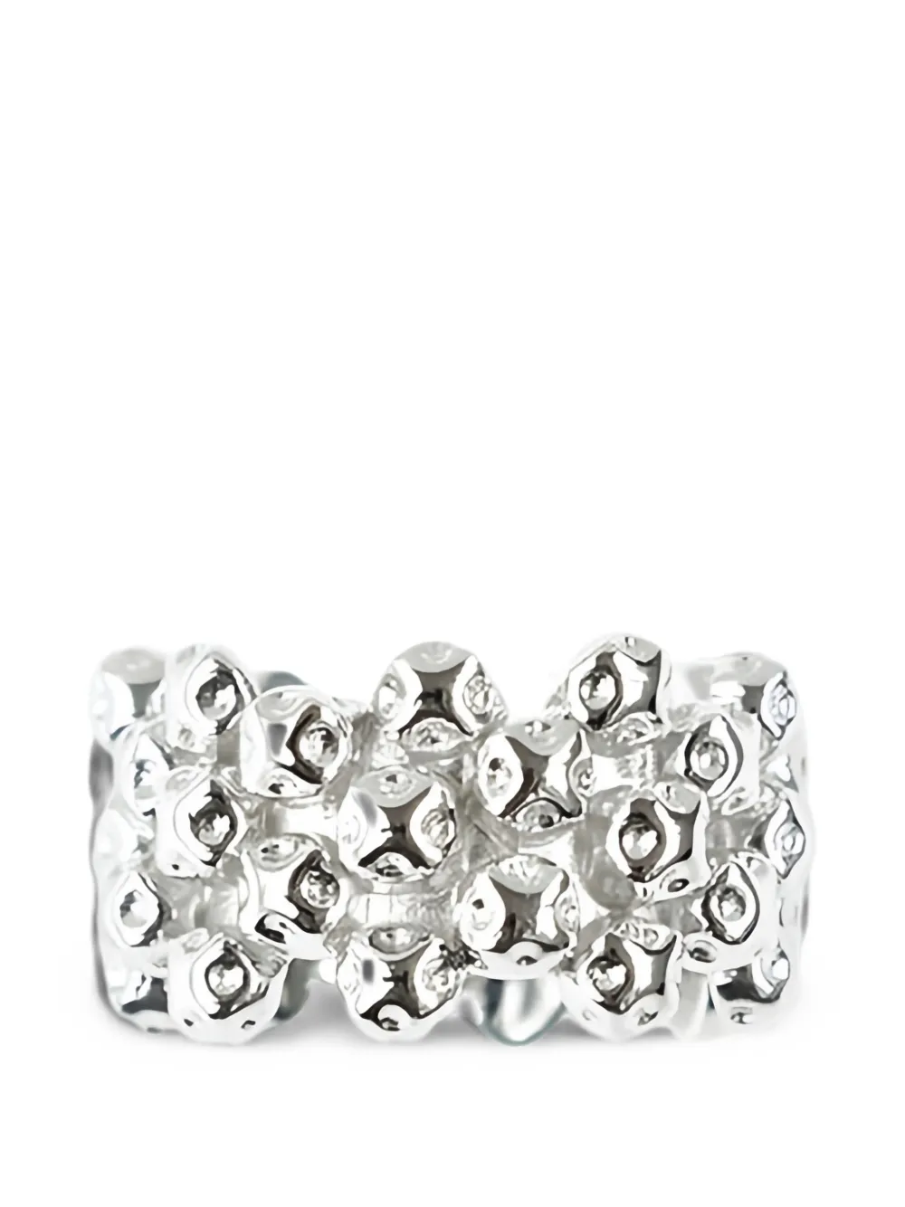 LE MANDORLE Serenity Box beaded ring - Argento